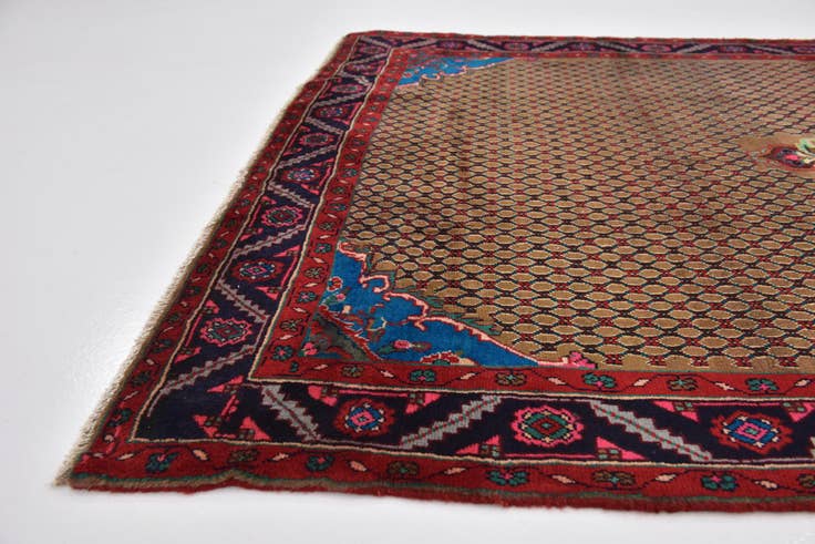 Detail image of 5' 4 x 10' 10 Hand Knotted Koliaei Persian Wool Runner Rug