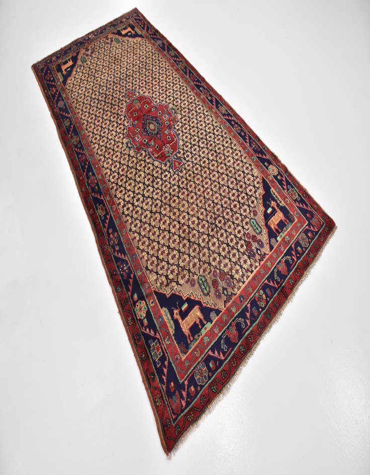 Detail image of 4' 10 x 9' 8  Hand Knotted Koliaei Persian Wool Runner Rug