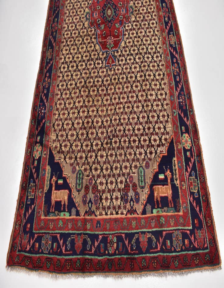 Detail image of 4' 10 x 9' 8  Hand Knotted Koliaei Persian Wool Runner Rug