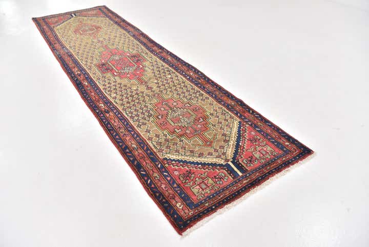 3' 4 x 11' 8 Hand Knotted Koliaei Persian Wool Runner Rug