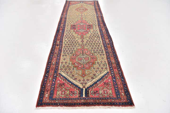 3' 4 x 11' 8 Hand Knotted Koliaei Persian Wool Runner Rug