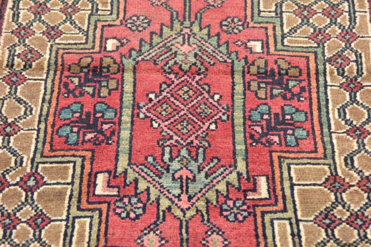 Detail image of 3' 4 x 11' 8 Hand Knotted Koliaei Persian Wool Runner Rug