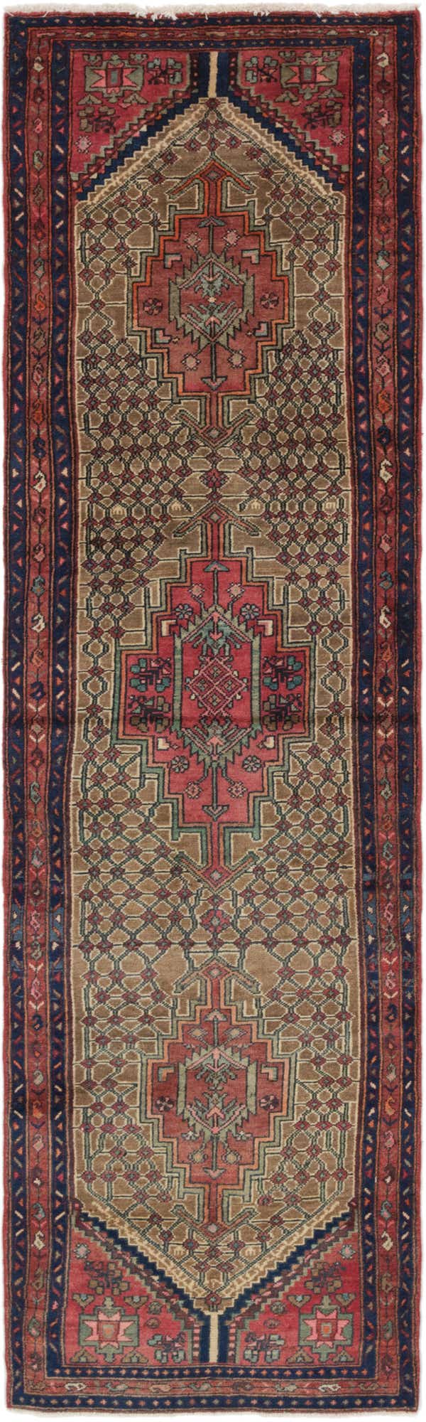 3' 4 x 11' 8 Hand Knotted Koliaei Persian Wool Runner Rug