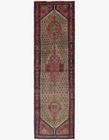 3' 4 x 11' 8 Hand Knotted Koliaei Persian Wool Runner Rug