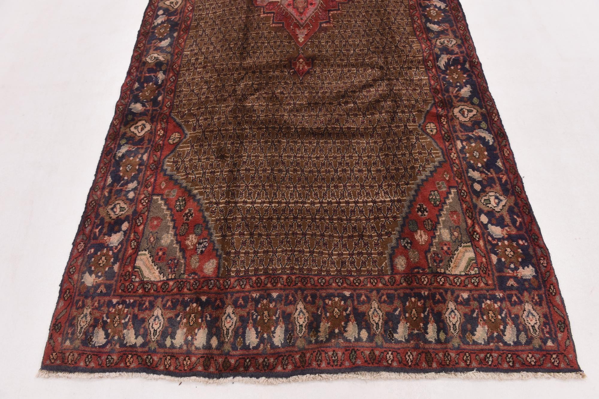 5' x 10' 6 Hand Knotted Koliaei Persian Wool Runner Rug