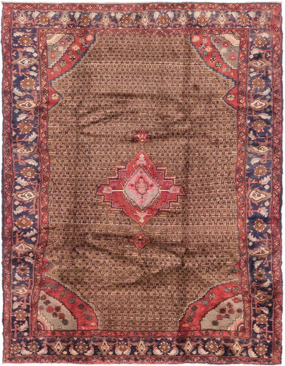 5' x 10' 6 Hand Knotted Koliaei Persian Wool Runner Rug