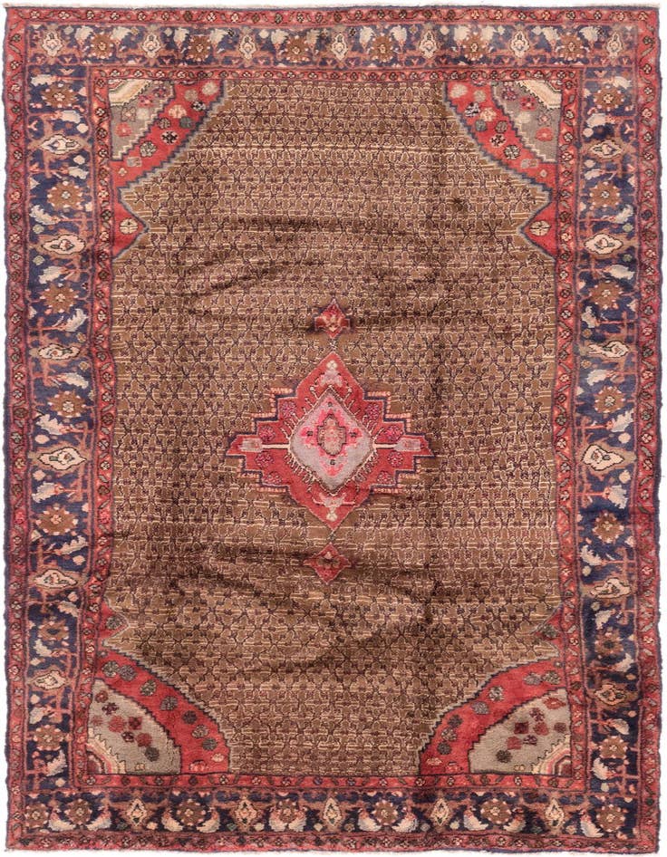 Detail image of 5' x 10' 6 Hand Knotted Koliaei Persian Wool Runner Rug