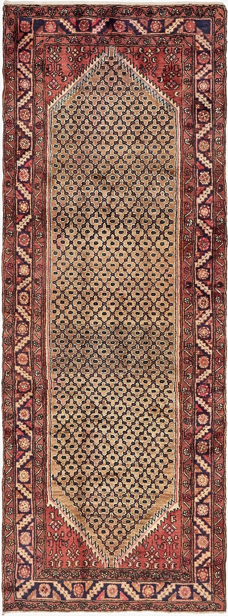 Primary image 3' 8 x 9' 11  Hand Knotted Koliaei Persian Wool Runner Rug
