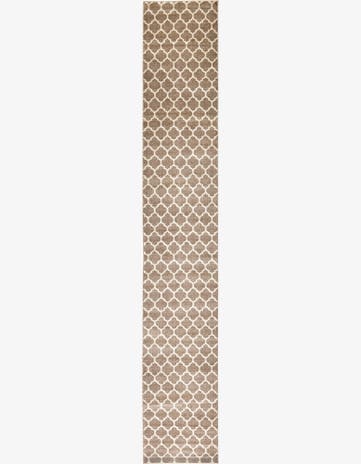 Light Brown Lattice Runner Rug
