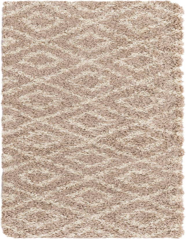 Detail image of 2' x 7' Lattice Shag Runner Rug