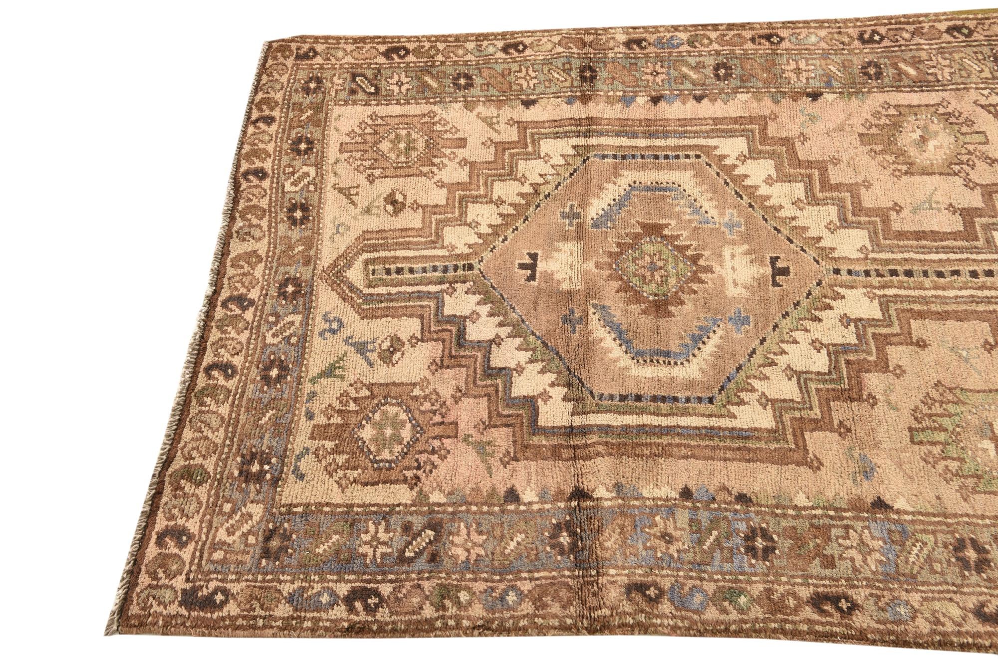 3' 8 x 8' 9 Hand Knotted Meshkin Persian Wool Runner Rug