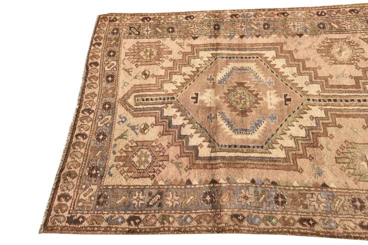 Detail image of 3' 8 x 8' 9 Hand Knotted Meshkin Persian Wool Runner Rug