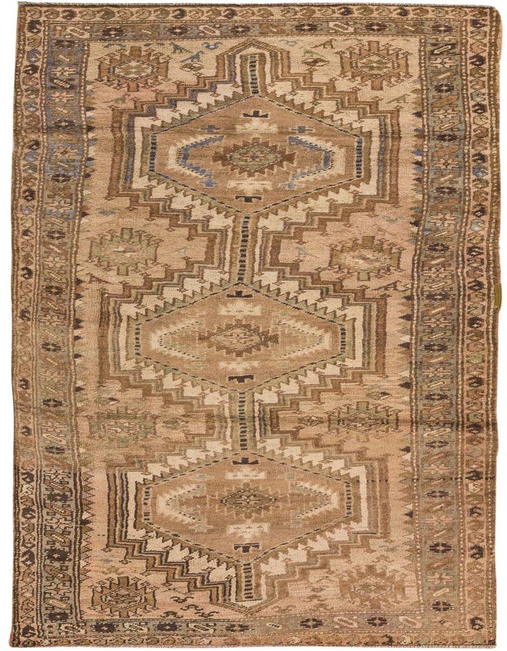 Detail image of 3' 8 x 8' 9 Hand Knotted Meshkin Persian Wool Runner Rug