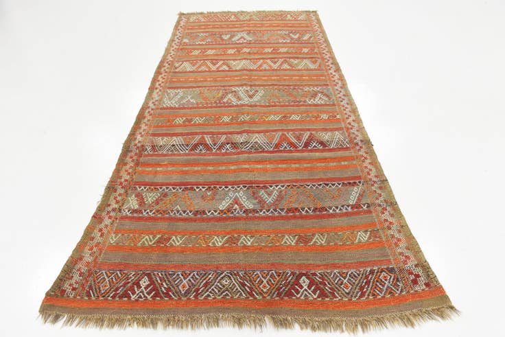 Detail image of 4' 4 x 9' Hand Knotted Moroccan Wool Runner Rug