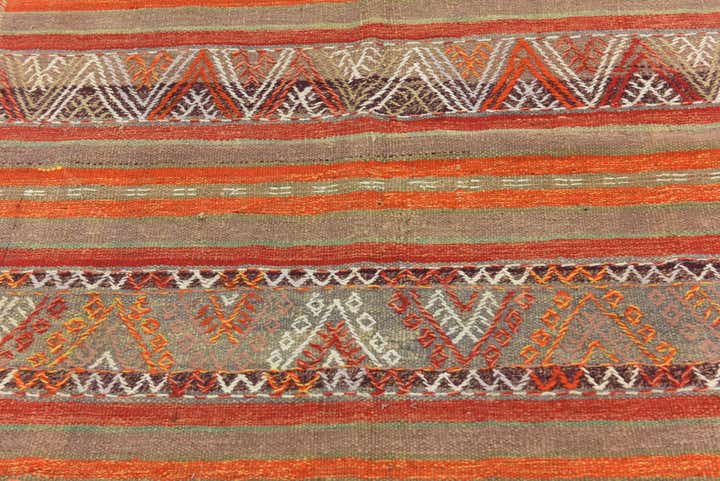 4' 4 x 9' Hand Knotted Moroccan Wool Runner Rug