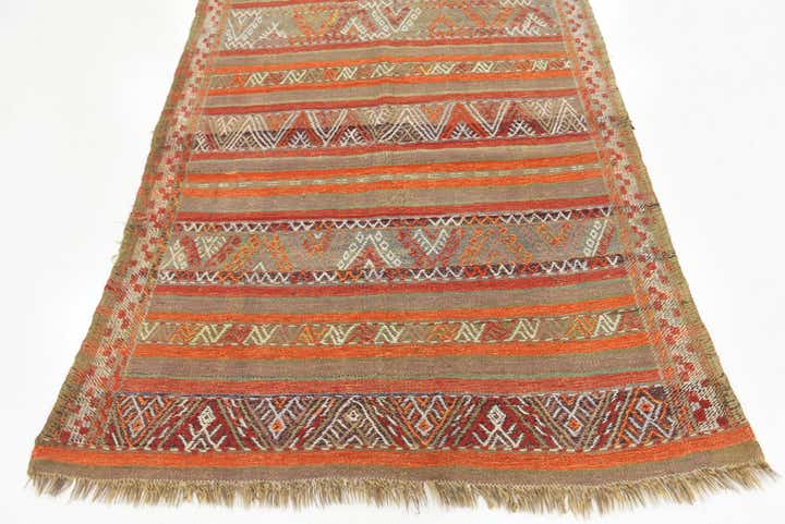 4' 4 x 9' Hand Knotted Moroccan Wool Runner Rug