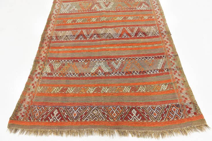 Detail image of 4' 4 x 9' Hand Knotted Moroccan Wool Runner Rug