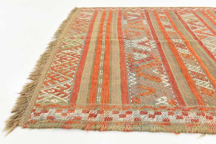 4' 4 x 9' Hand Knotted Moroccan Wool Runner Rug