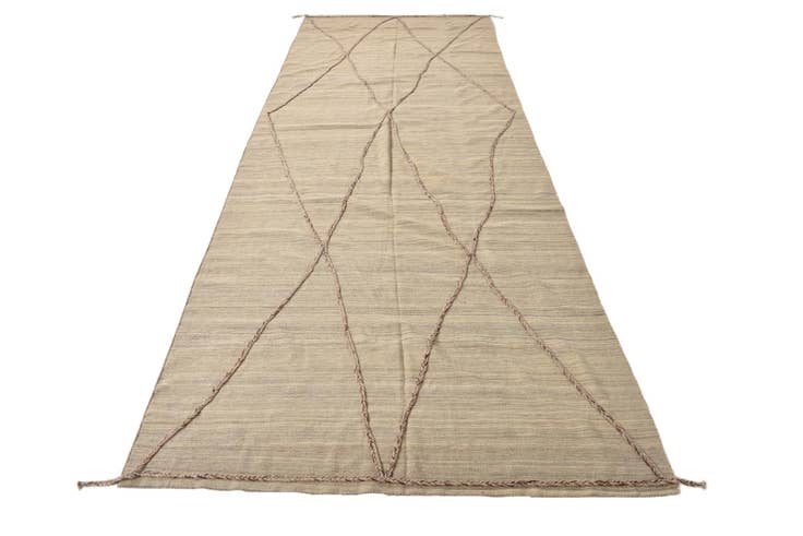 Detail image of 6' x 16' 7 Hand Knotted Moroccan Wool Runner Rug