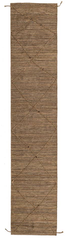 Detail image of 2' 6 x 12' 7 Hand Knotted Moroccan Wool Runner Rug