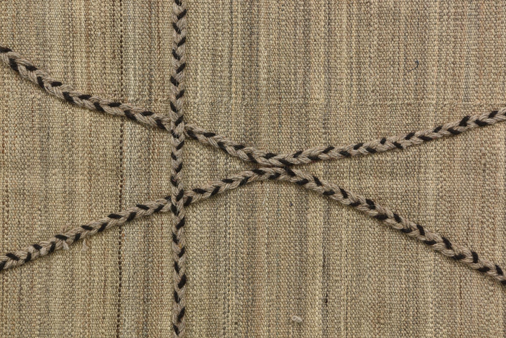 4' 7 x 10' 3 Hand Knotted Moroccan Wool Runner Rug