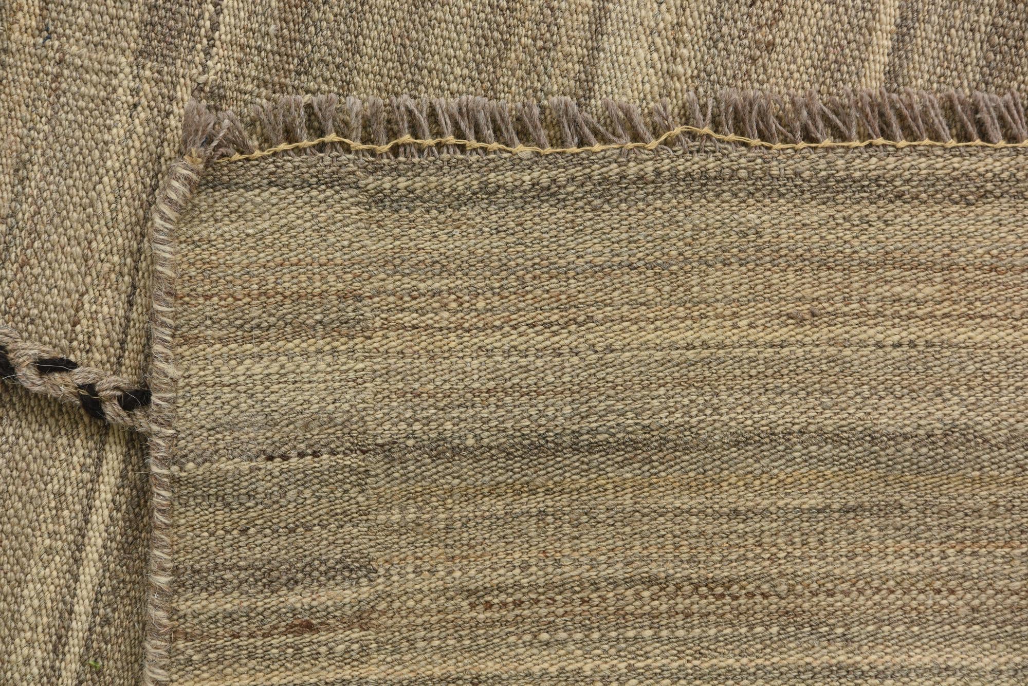 4' 7 x 10' 3 Hand Knotted Moroccan Wool Runner Rug