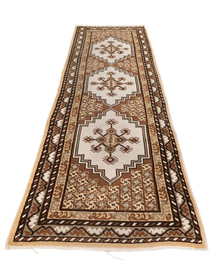 Detail image of 2' 10 x 9' 9 Hand Knotted Moroccan Wool Runner Rug