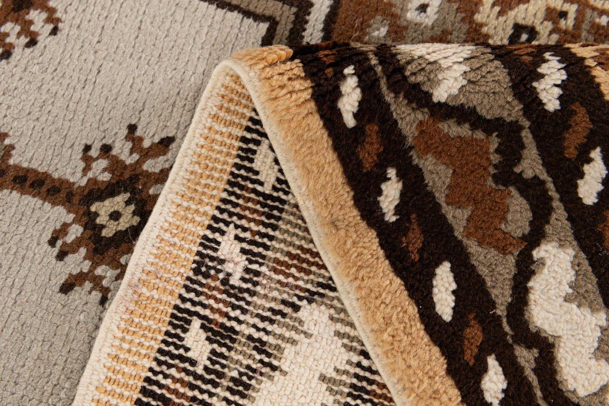 2' 10 x 9' 9 Hand Knotted Moroccan Wool Runner Rug