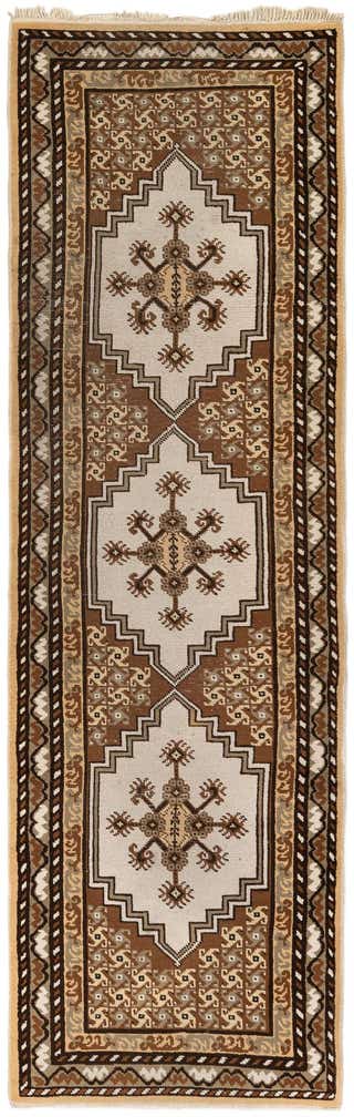 2' 10 x 9' 9 Hand Knotted Moroccan Wool Runner Rug