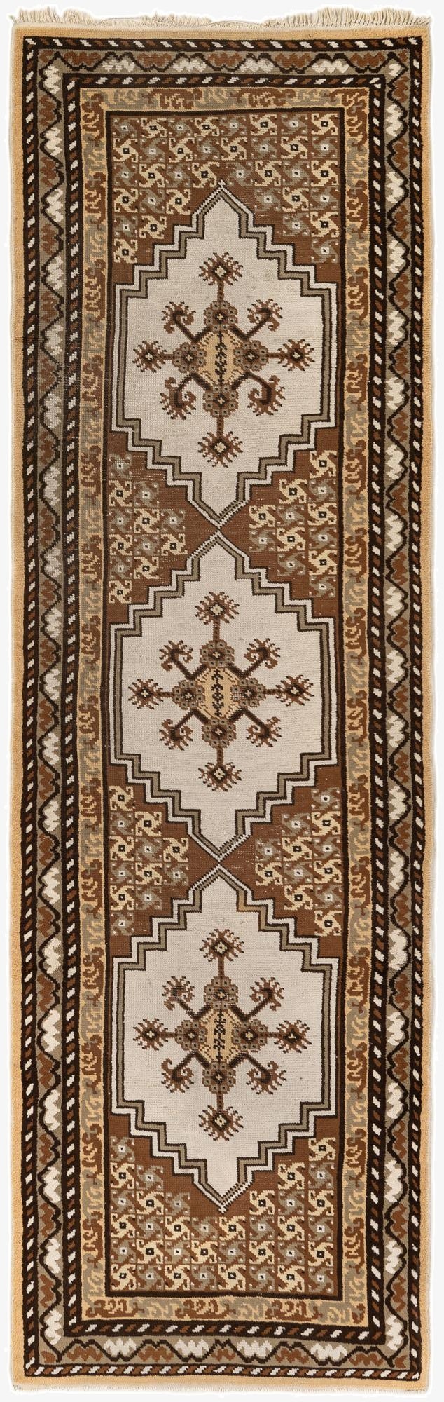 2' 10 x 9' 9  Hand Knotted Moroccan Wool Runner Rug