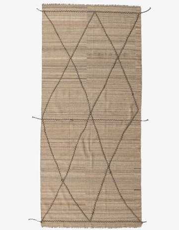 4' 7 x 10' 3 Hand Knotted Moroccan Wool Runner Rug