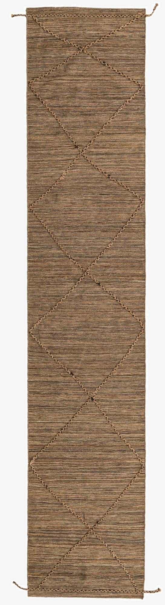 2' 6 x 12' 7  Hand Knotted Moroccan Wool Runner Rug