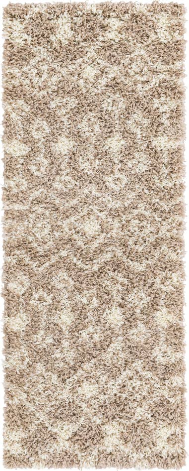 Detail image of 2' x 5' Moroccan Trellis Shag Runner Rug