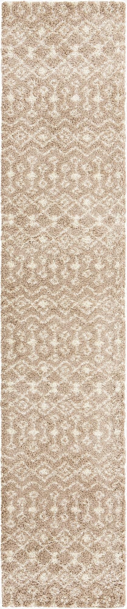 3' 3 x 16' 5 Moroccan Trellis Shag Runner Rug