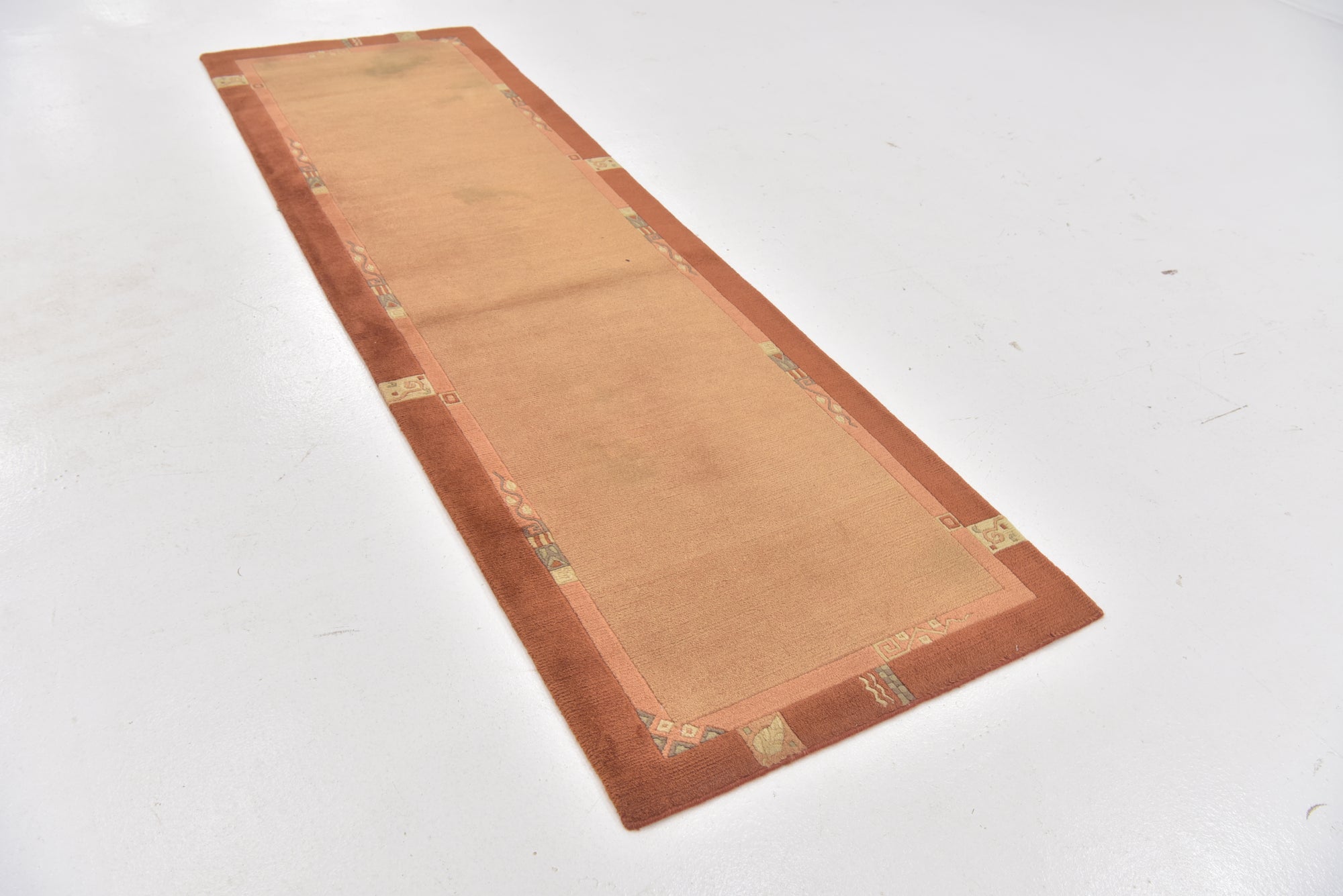 2' 9 x 8' 10 Hand Knotted Nepal Wool Runner Rug