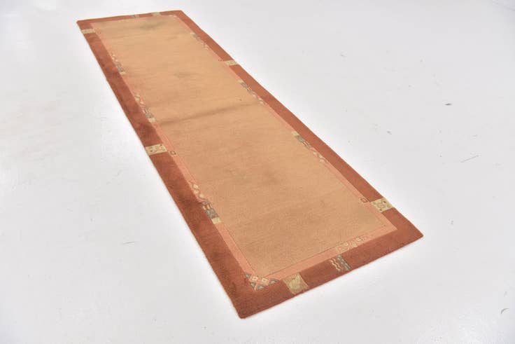 Detail image of 2' 9 x 8' 10 Hand Knotted Nepal Wool Runner Rug