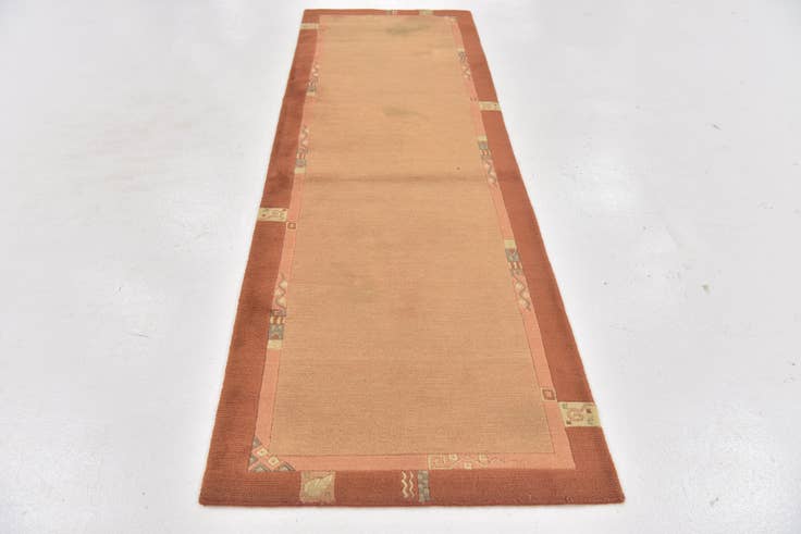 Detail image of 2' 9 x 8' 10 Hand Knotted Nepal Wool Runner Rug