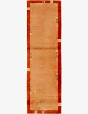 2' 9 x 8' 10 Hand Knotted Nepal Wool Runner Rug