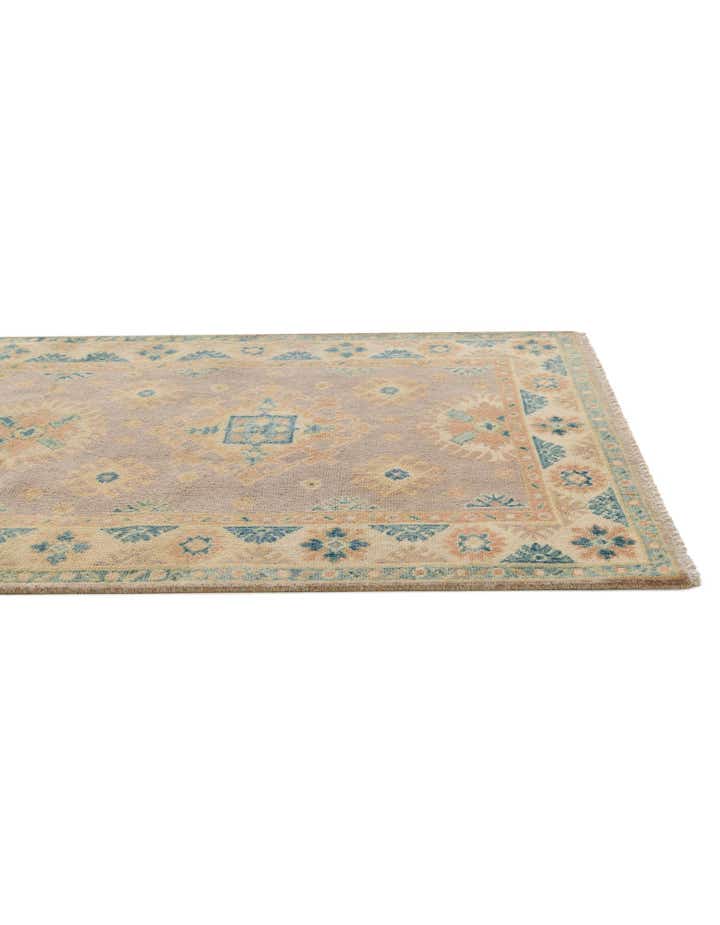 2' 7 x 5' 9 Hand Knotted Oushak Wool Runner Rug