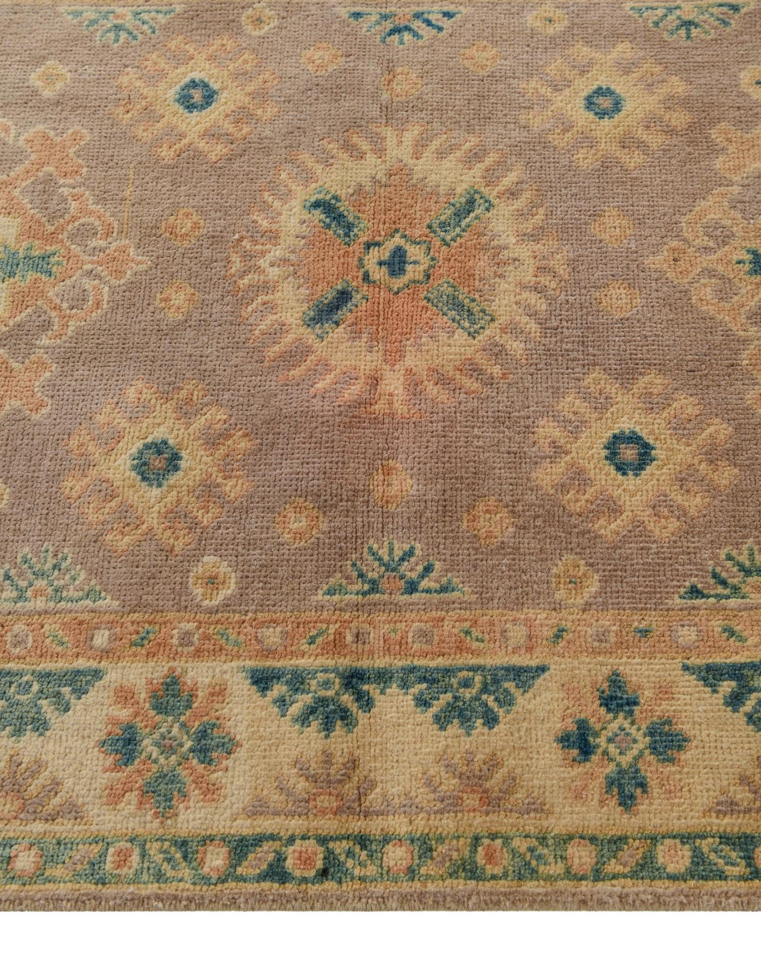 2' 7 x 5' 9 Hand Knotted Oushak Wool Runner Rug