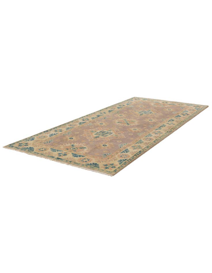 Detail image of 2' 7 x 5' 9  Hand Knotted Oushak Wool Runner Rug