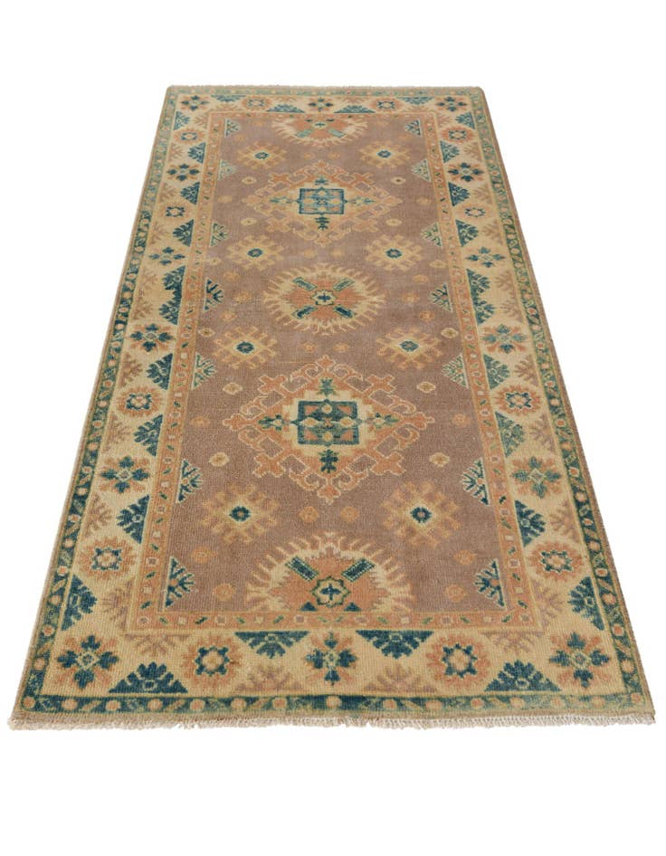 Detail image of 2' 7 x 5' 9 Hand Knotted Oushak Wool Runner Rug
