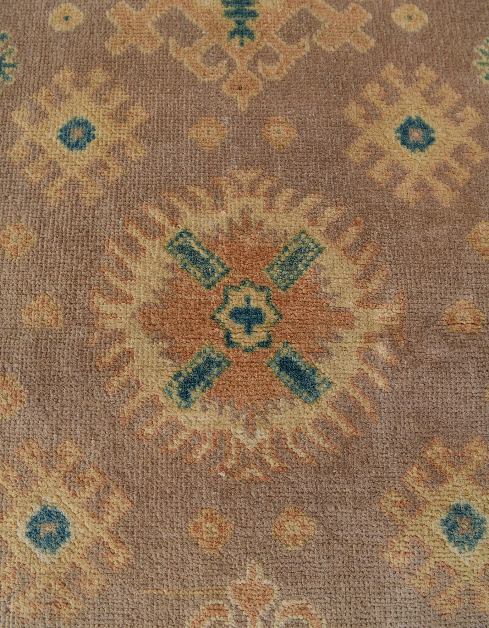 2' 7 x 5' 9 Hand Knotted Oushak Wool Runner Rug