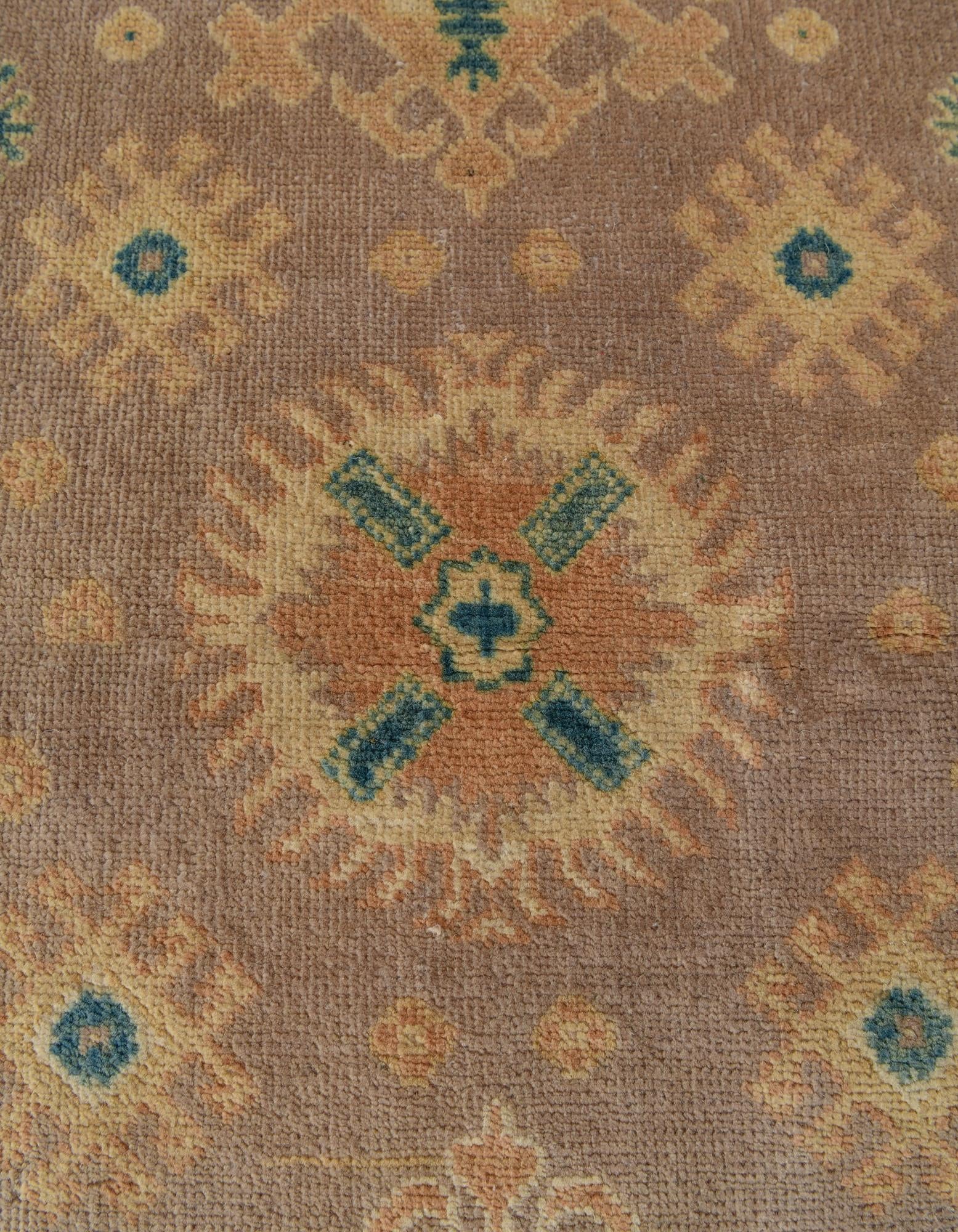 2' 7 x 5' 9 Hand Knotted Oushak Wool Runner Rug