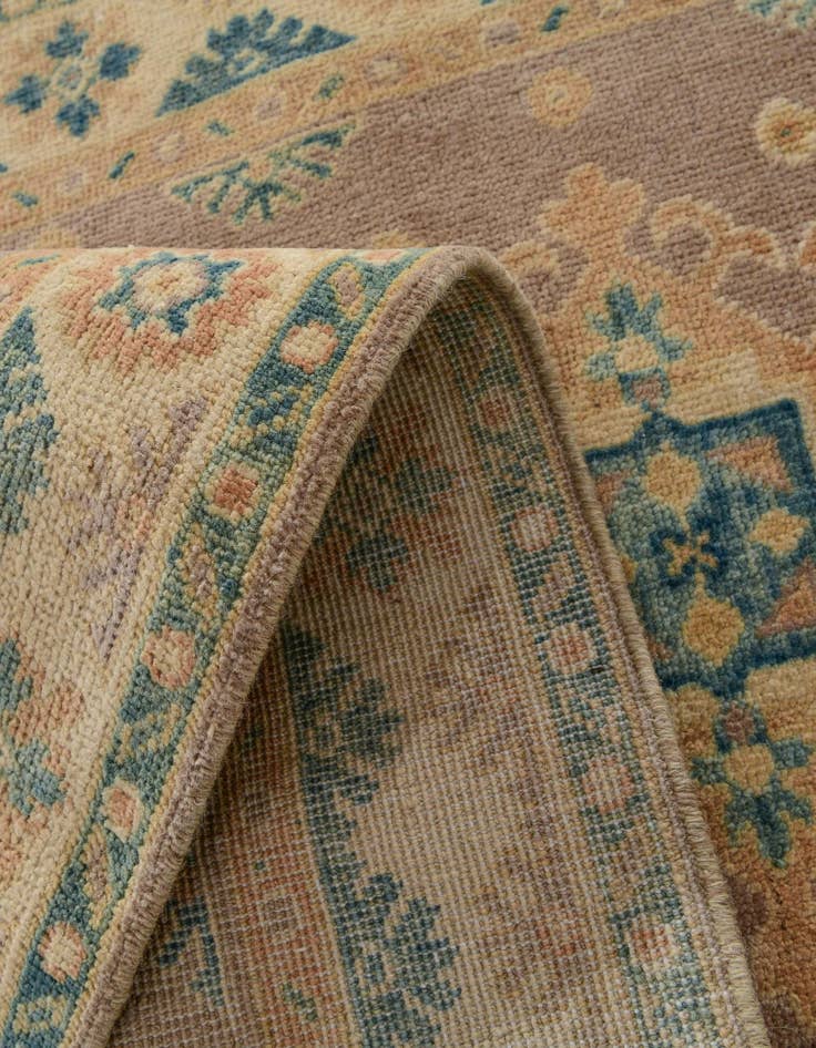 Detail image of 2' 7 x 5' 9  Hand Knotted Oushak Wool Runner Rug