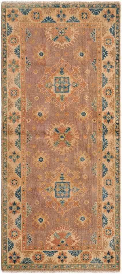 Detail image of 2' 7 x 5' 9 Hand Knotted Oushak Wool Runner Rug