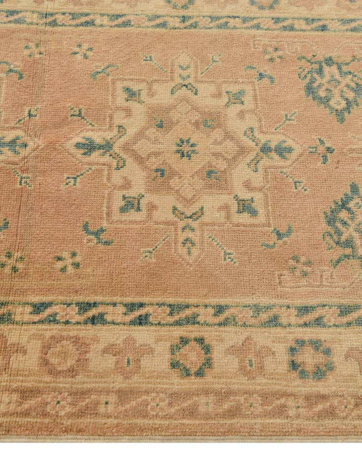 Detail image of 2' 7 x 6' 10  Hand Knotted Oushak Wool Runner Rug