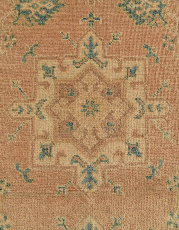 Detail image of 2' 7 x 6' 10  Hand Knotted Oushak Wool Runner Rug