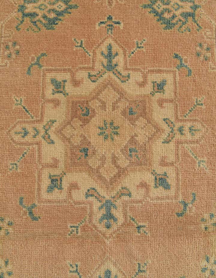 2' 7 x 6' 10 Hand Knotted Oushak Wool Runner Rug