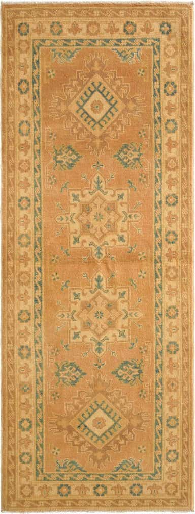 2' 7 x 6' 10 Hand Knotted Oushak Wool Runner Rug
